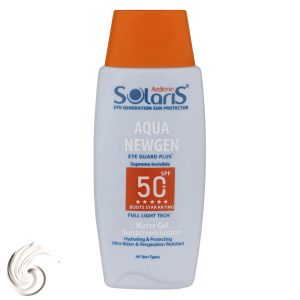 لوسیون ضد آفتاب بی رنگ آردن سولاریس SPF 50 مدل AQUA NEWGEN