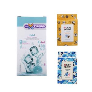 خرید کاندوم خنک کننده ایکس دریم با پک ژل خنک کننده حجم دهنده