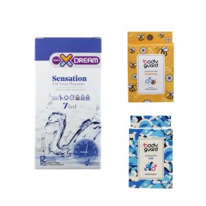 خرید کاندوم ضد حساسیت ایکس دریم با پک ژل خنک کننده حجم دهنده