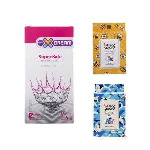 خرید کاندوم اسپرم کش ایکس دریم با پک ژل خنک کننده حجم دهنده