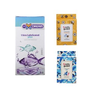 کاندوم روان کننده نازک ایکس دریم با پک ژل خنک کننده حجم دهنده