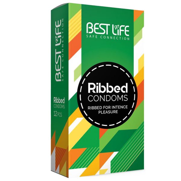 خرید کاندوم شیاردار بست لایف BEST LIFE RIBBED بسته 12 تایی